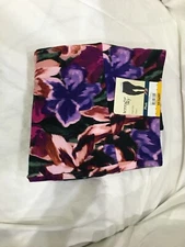 New Terra & Sky High Rise Fitted Leggings Black Floral Plus Women U pick