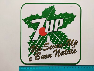 Aufkleber Seven Up 7UP Frohe Weihnachten Sticker Autocollant 80er Original