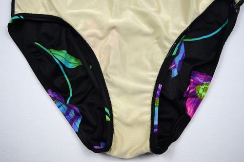 Women's Vintage 90's Speedo One Piece Floral Swimsuit Size 8 Black Multicolor - Picture 12 of 12