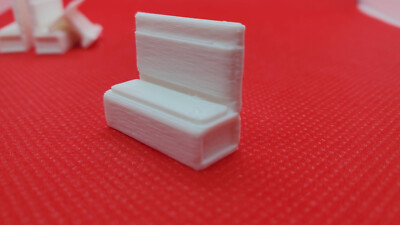 2 set S Scale Cafe Deli Furniture Table Booth Cafeteria Diner White-unpainted