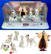 New DISNEY 101 DALMATIANS Figurine Playset 7 Figures CAKE TOPPERS Cruella De Vil