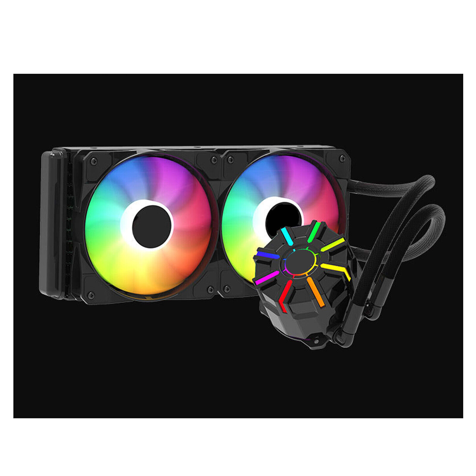 240mm RGB AIO CPU Liquid Cooler LGA 1200/1700 AM5 AIO Water Cooling Radiator eBay