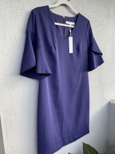 NWT TRINA TURK Navy Blue Dress Sz S/2 $278 - Picture 2 of 12