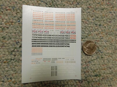 Microscale decals N 60-211 Western Pacific Sacramento Northern switchers H174
