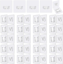 Double Sided Adhesive Hooks 20 Pack Double Sided Wall Hook Wall Hanger Holder