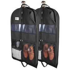 Garment Bags for Travel 2 Pack 43" Hanging Garment Bags for Men Double Sides ...