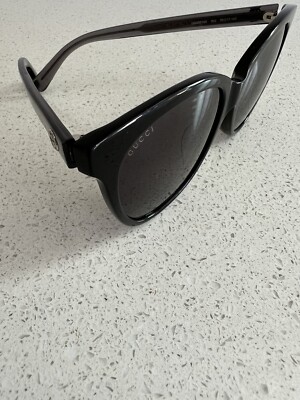 Gucci GG0081SK 002 Cat Eye Sunglasses, Black- Grey Lens Gucci GG0081SK 002 Black Cat Eye Smoke 56mm Non-Polarized  main image 3