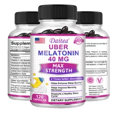 Natural Deep Sleep Supplement -Faster, Deeper, More Restful Sleep Aid 120Caps