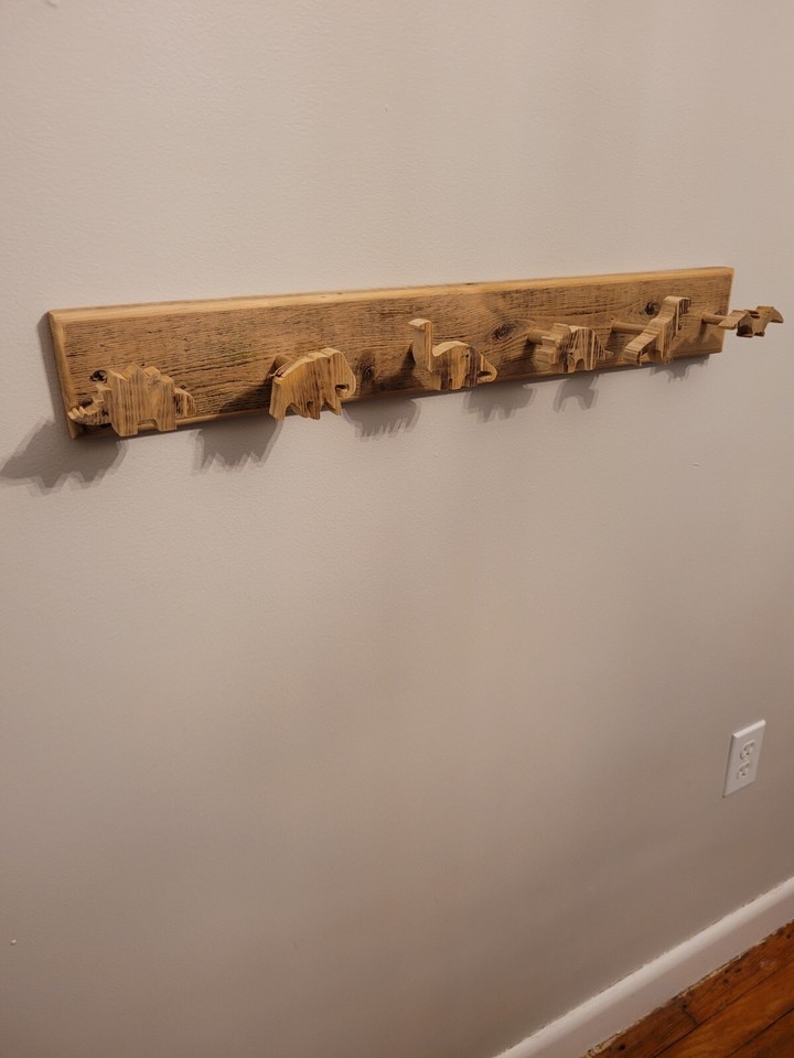 Reclaimed Cedar Dinosaur Coat Rack | eBay