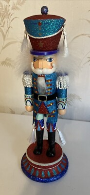Kurt Adler Sultan Of Glitter 15  Patriotic Hollywood Nutcracker NWOB Look