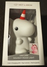 Unicorn Squishy Mood Night Light RGB LED Color Changing Rechargeable 6.5"