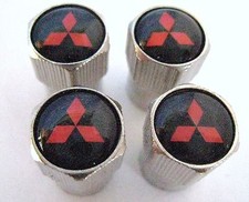  MITSUBISHI Valve caps ECLIPSE OUTLANDER SPORT LANCER TIRES WHEELS 2026 BLACK 