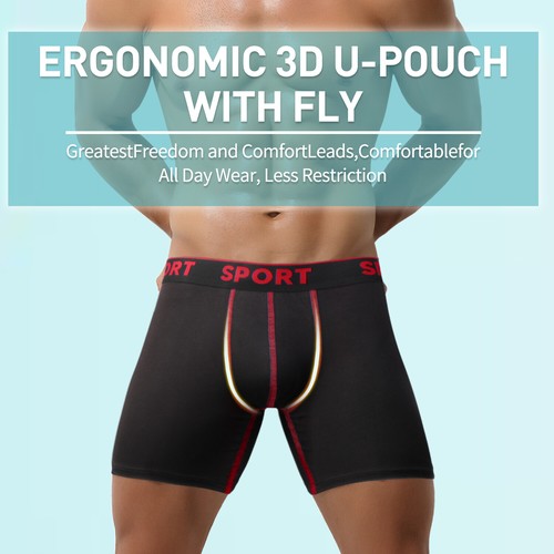 Mens Underwear Trunks boxer brief 4/3/2 PACK EXTEREMLY COMFY Bamboo Anti Chafe - Picture 7 of 75