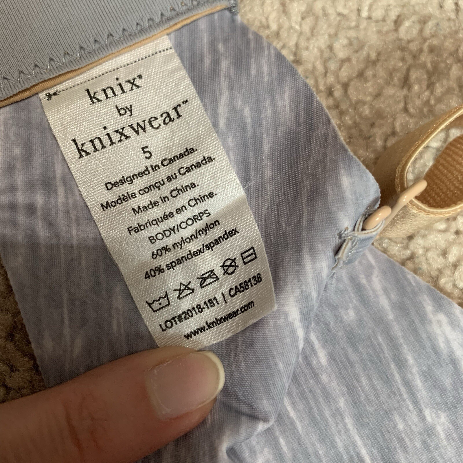 Knix Evolution Beige Unpadded Wireless Bra Size 5 - image 6