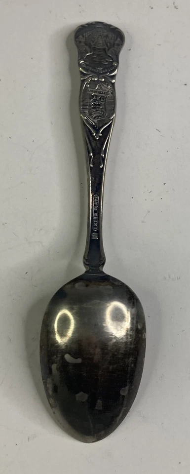 "Cuchara de 6"" de recuerdo de plata esterlina de San Luis del Palacio de Horticultura de 1904 vintage" Foto 4 de 4