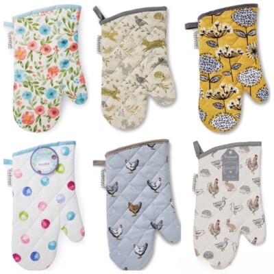 Cooksmart Kitchen Collection einzelner Ofenhandschuh Handschuh Stulpe 5 Designs UK-Verkäufer