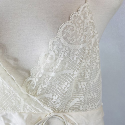 Gilead Womens L Vintage Nightgown Long Lace Strappy USA Wedding Bride Romantic - Picture 3 of 12