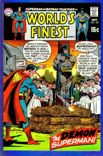 WORLD'S FINEST # 187  - DC 1969  (fn-)  Green Arrow origins - Imagen 1 de 2