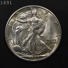 1943-S Liberty Walking Half Dollar "UNC/BU" *Free S/H After 1st Item*