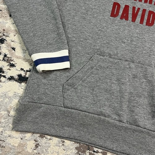 Harley Davidson Damen Long Live Hoodie Pullover Grau Logo Streifen Gr. XL Retro - Bild 2 von 11