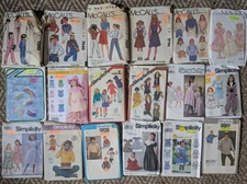 Lot of 18 Vintage Toddler Childrens Teens Sewing Patterns McCalls Simplicity