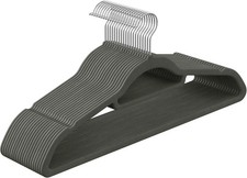 SONGMICS Velvet Hangers, Set of 20 Clothes Coat Hangers, Non-Slip, with Tie Bar