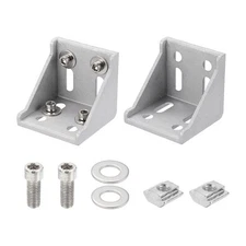 Aluminum Extrusion Profile Connector Set, 6060 Series Corner Bracket,2 Set