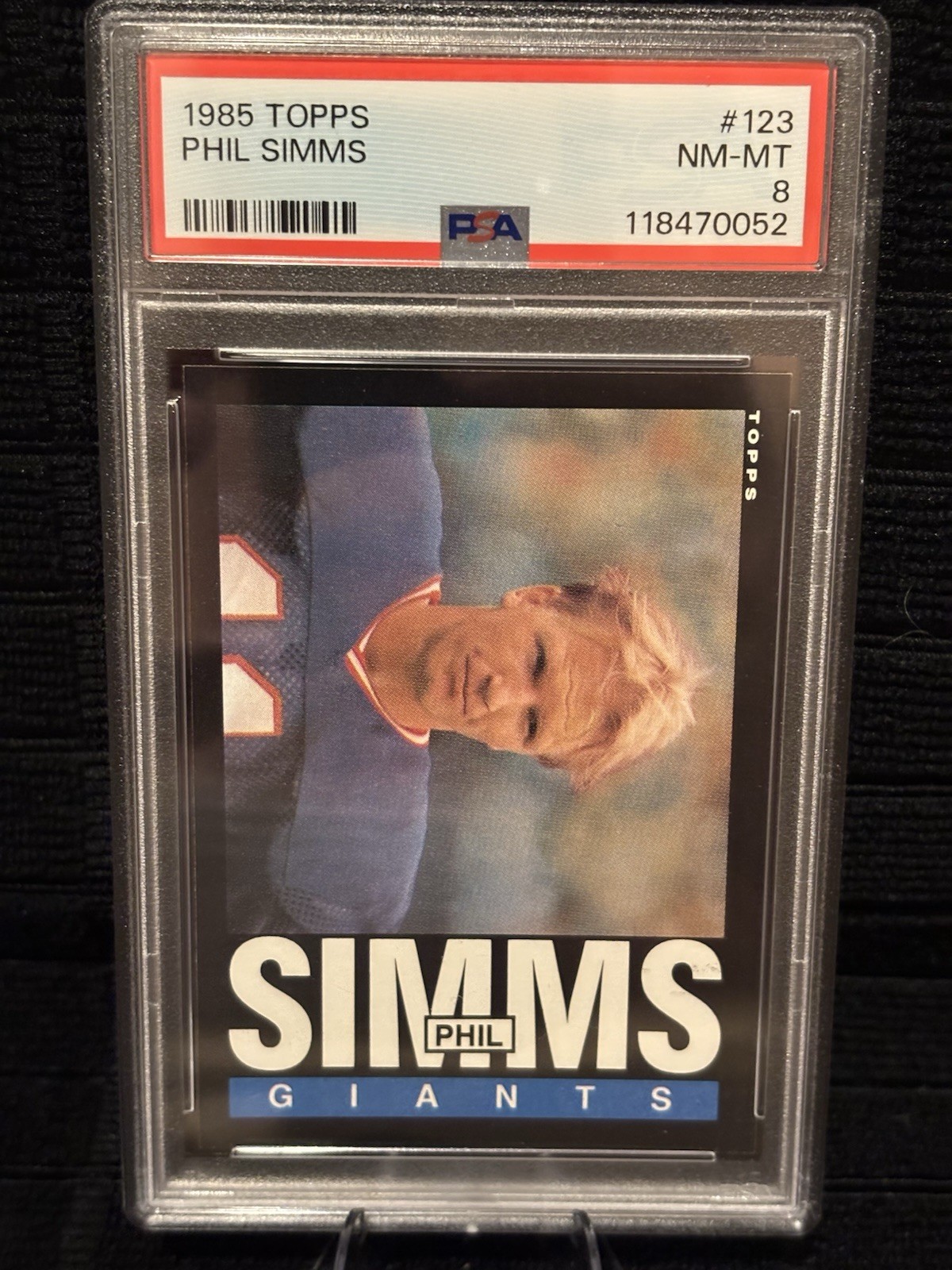1985 Topps Phil Simms #123 PSA 8 NM-MT * New Slab * Giants * Super Bowl MVP