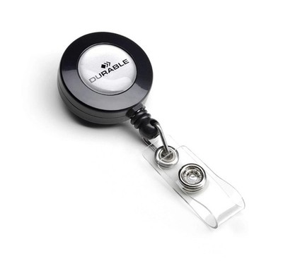 Durable Badge Reels - Charcoal Pack of 10 Ideal for Securely Holding Name Badges
