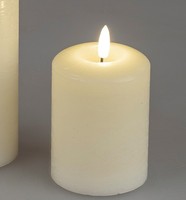 Led Kerze Klassik Creme H. 10Cm D. 7,4Cm Mit Timerfunktion Formano Wa