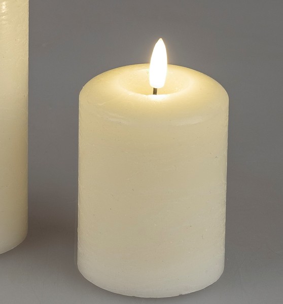 Led Kerze Klassik Creme H. 10Cm D. 7,4Cm Mit Timerfunktion Formano Wa-image