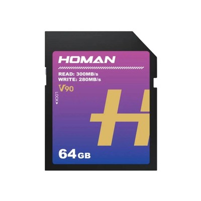HOMAN SDXC 64GB Card Uhs-Ii R300MB/S W280MB/S V90