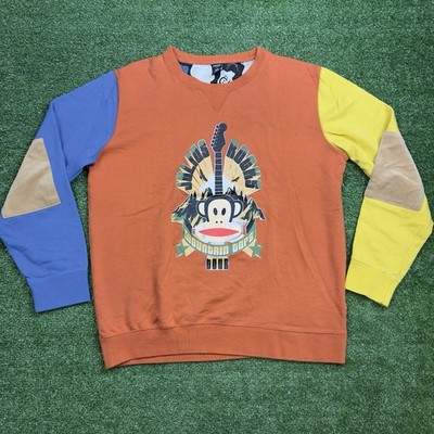 Paul Frank Shirt Mens XL Julius Monkey Graphic Long Sleeve Crew Neck Rock Guitar