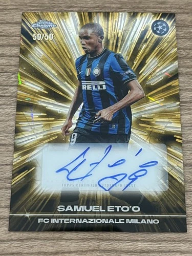 2025-26 Topps UCC Chrome Samuel Eto'o Gold lazer Autograph 50/50