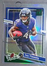 2023 Zay Flowers Panini Clearly Donruss The Rookies Green RC /49 BC Ravens