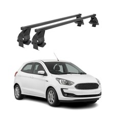 Menabo Dachträger Grundtäger für Ford Ka+ 2016-2020 50kg Stahl Schwarz 2 tlg