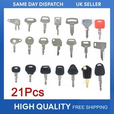 21Pcs Key Master Plant Set Excavator Digger Dumper Keys