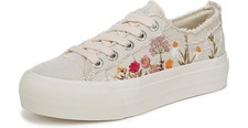 Blowfish malibu sadie-sun BOXED BRAND NEW WHITE trainers canvas vegan shoes 
