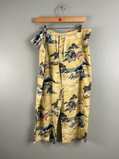 Chicos Design 100% Rayon Pants Yellow Flowy Comfy Beach Yellow USA Made Size 1