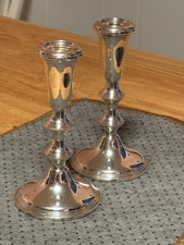 Vintage Pair of Empire #381 Weighted Sterling Silver Candlestick Holders 6 1/2in