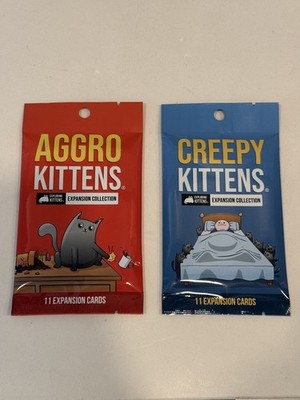 Exploding Kittens Expansions: Creepy & Aggro Kittens - Walmart Exclusive SEALED