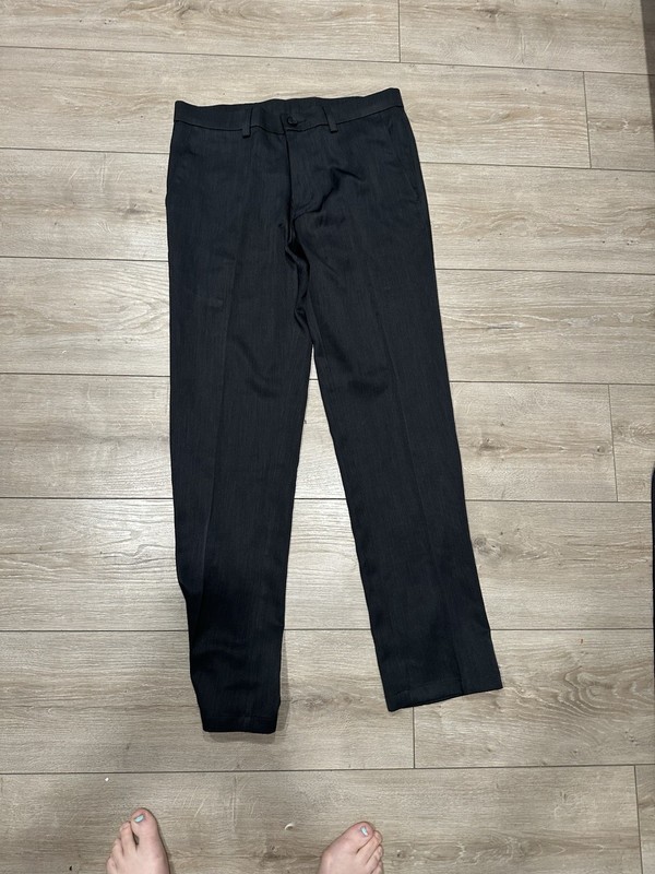 Haggar H26 Men’s Ultra Slim Performance Suit Pants 30x30 Black Flex Series Flat