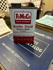 FORD FOMOCO BRAKE FLUID HEAVY DUTY  16 OZ CAN ORIGINAL 1957 ISSUE B7A-19542-A