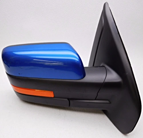 OEM Ford F-150 Right Side View Mirror with Heat and Memory Blue Flame -Scratches