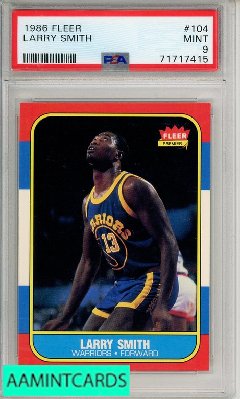 1986 FLEER LARRY SMITH #104 PSA 9 MINT