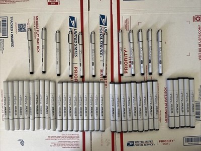 Copic Sketch Markers Lot of 45 Sketching Grays Multiliner Pens N2 N4 N6 N8 New
