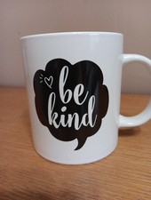 Be Kind Black and White Mug Coffee Cup Speech Bubble