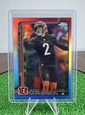 2025 Topps Chrome Football - Evan McPherson Red White & Blue #64 Bengals