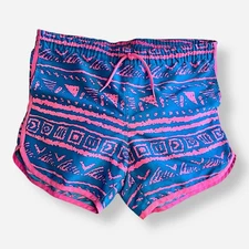 Chubbies Rad O Ramas Swim Trunks Mens Large Pink Blue Aztec Shorts Retro 5.5”