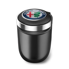 Led Alfa Romeo Car Ashtray Smokeless Cup Holder Ash Tray With Light Lid Seal